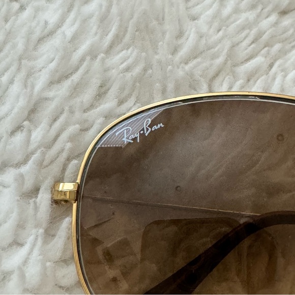 Ray Ban 56014 Pilot Aviator Gradient Sunglasses - Polished Gold / Brown - Picture 5 of 16